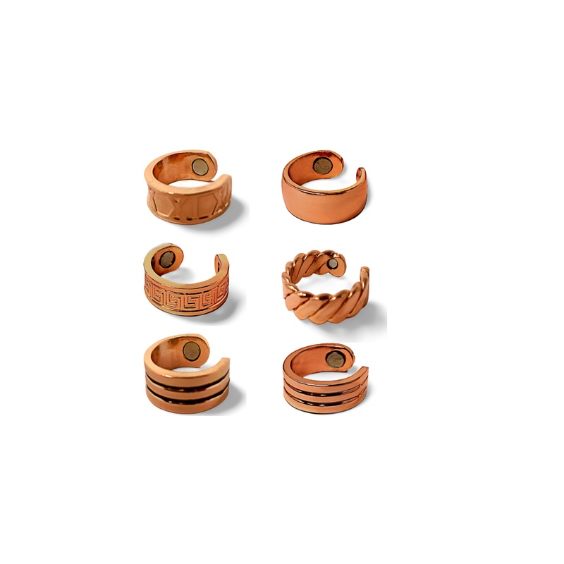 Acusoothe Copper Rings Bracelets for Pain Relief Therapy 2 Stripe