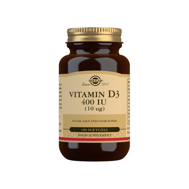 Vitamin D3 400 IU (10g) Softgels 100 capsules