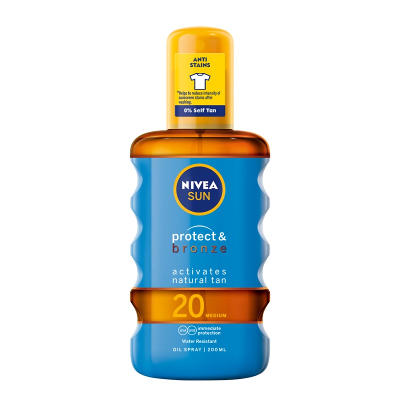 Nivea Sun Protect & Bronze Oil SPF20 200Ml