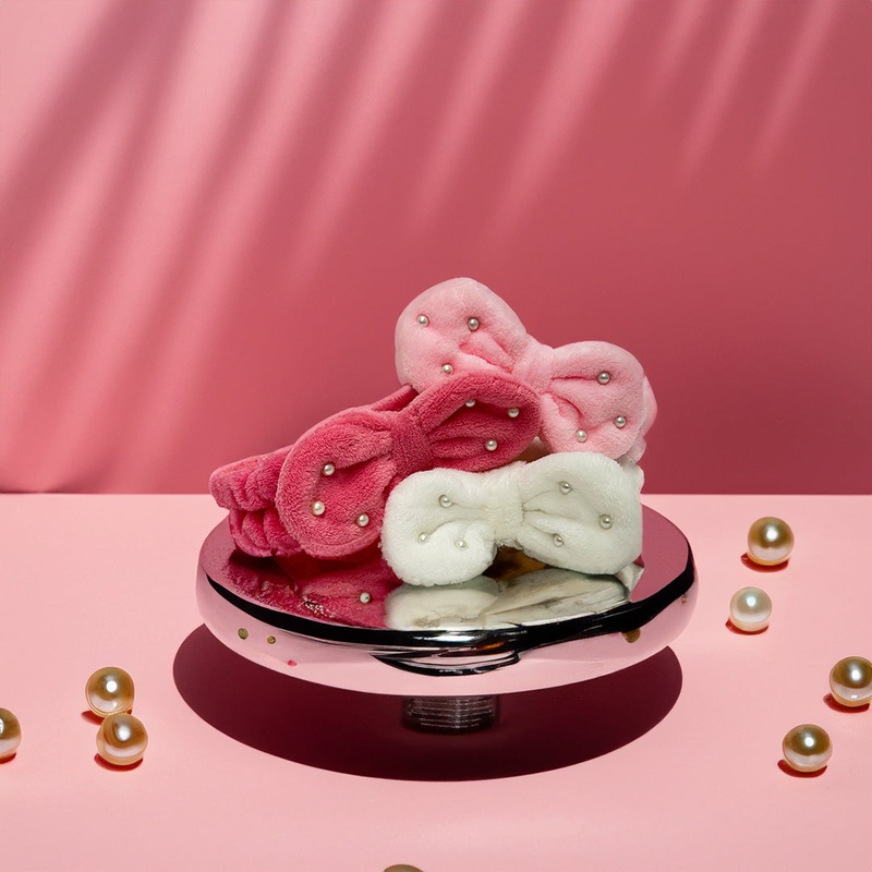 Beauty Outlet Pearl Headbands Baby Pink BEAU394
