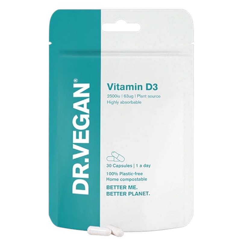 DR.VEGAN Vitamin D3 2500IU (63ug) – 30 capsules