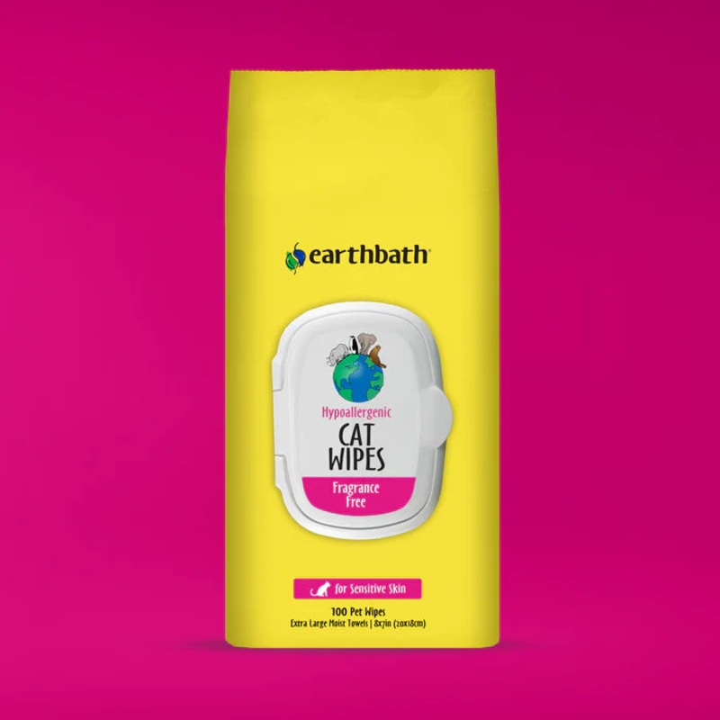 Earthbath Hypo-Allergenic Cat Grooming wipes – 100