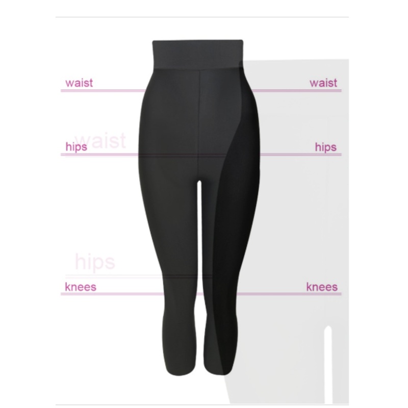 Anti-Cellulite Leggings, Black, Long, extra small XS Black