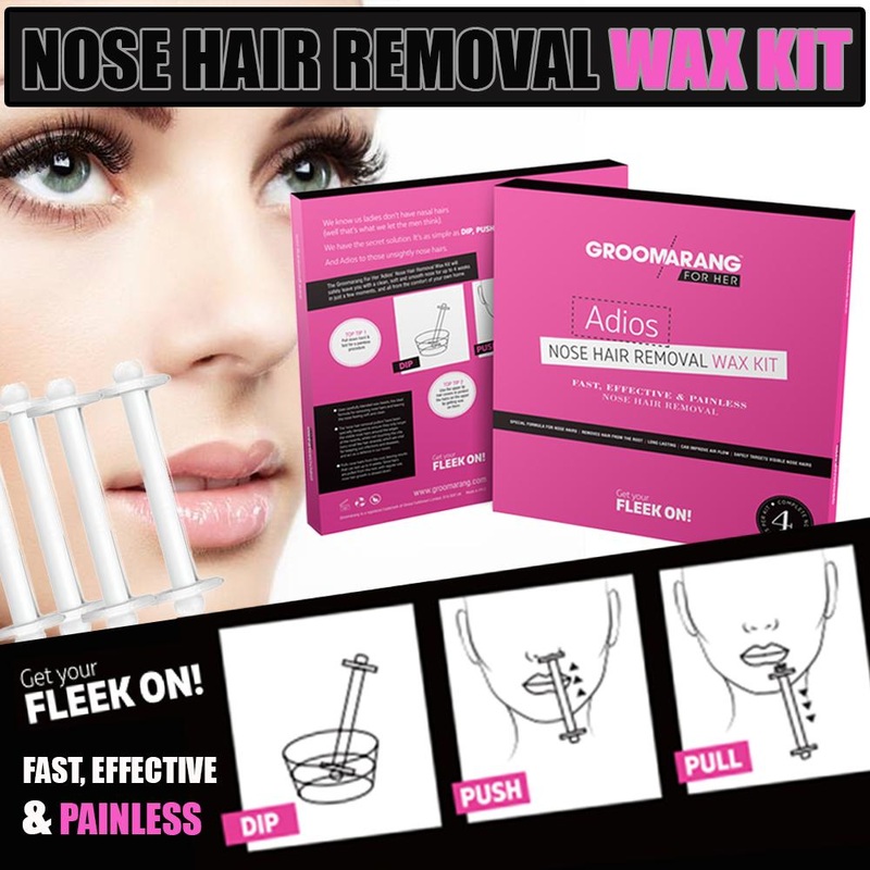 Groomarang For Her  Adios Nose Hair Removal Wax Kit & Optional Bundle Adios Nose Hair Removal Kit