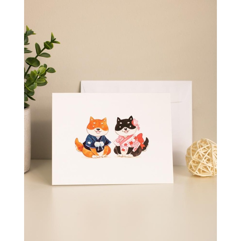SUKOSHI x Penelope Shibas in Kimonos Greeting Card