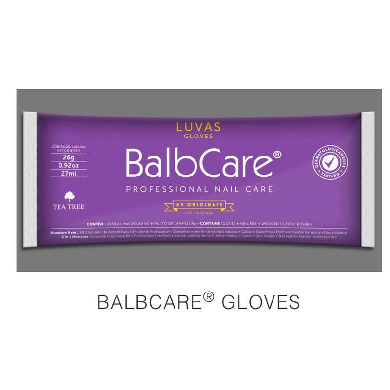 BalbCare Brazilian Manicure Glove with 1 File and Stick for Manicures, False Nails and Nail Art