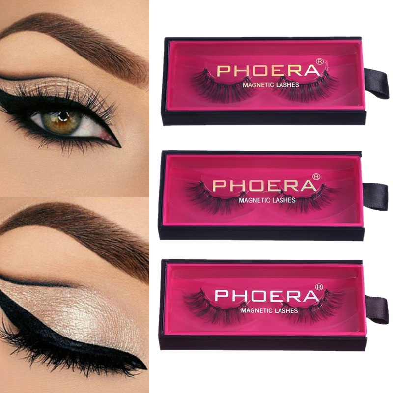 Phoera Magnetic Eyelashes – 3 Stunning Designs with Free UK Postage Dramatic (Magnetic Eyeliner Required)