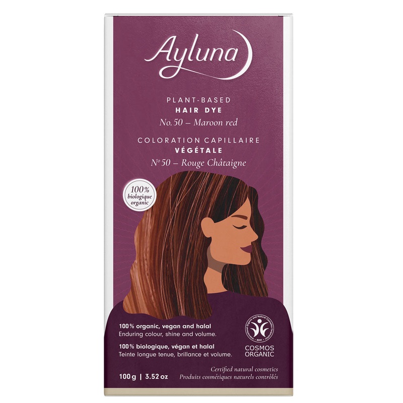 Ayluna Plant Based Hair Dye 50 Maroon Red 100g
