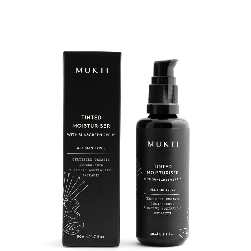 DISCONTINUED Mukti Organics Tinted Moisturiser with Sunscreen SPF15 50ml