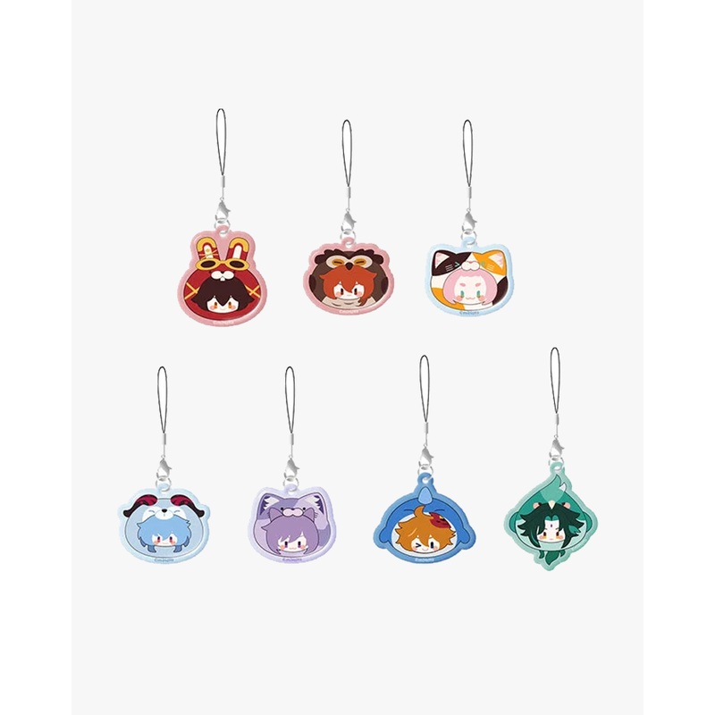 Genshin Impact Teyvat Zoo Screen Cleaning Keychain Keqing