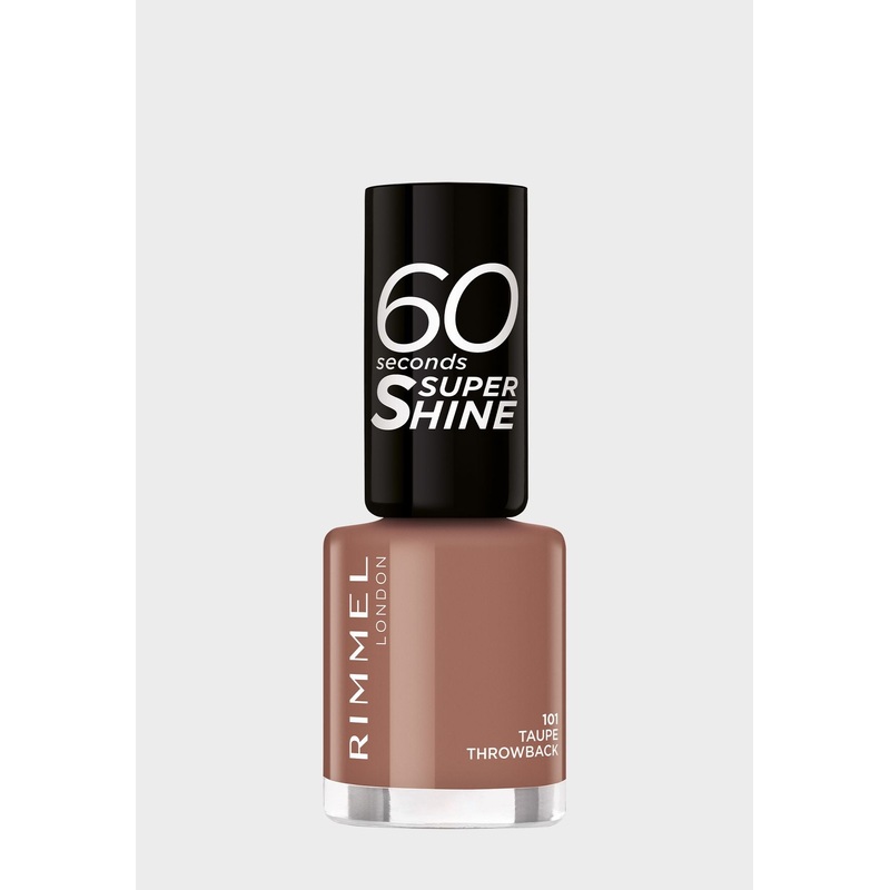 Rimmel London 60 Seconds Super Shine Nail Polish 101 Taupe Throw Back