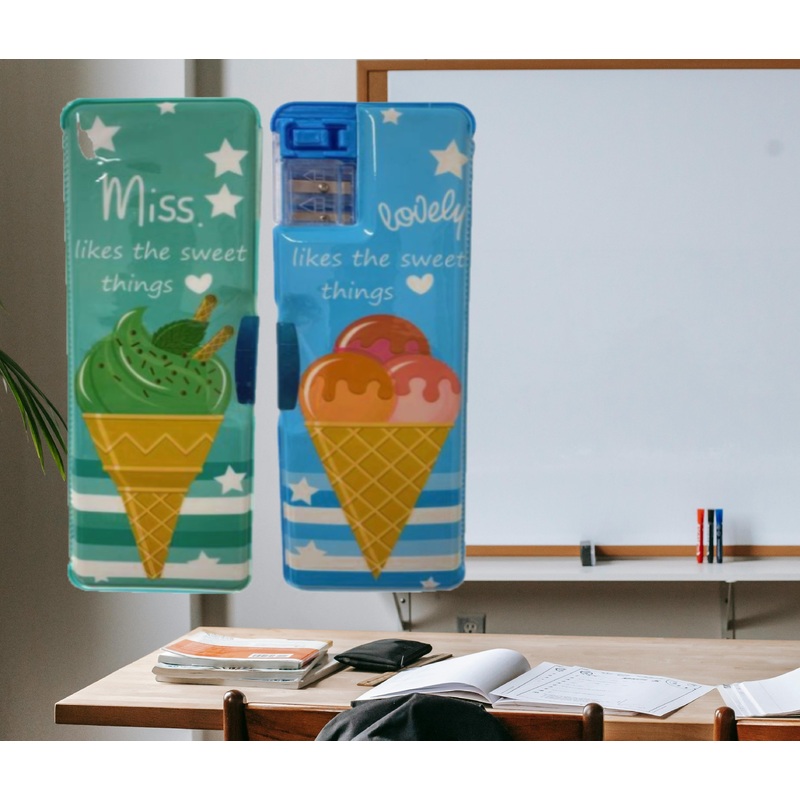 Ice Cream Pencil Cases Blue