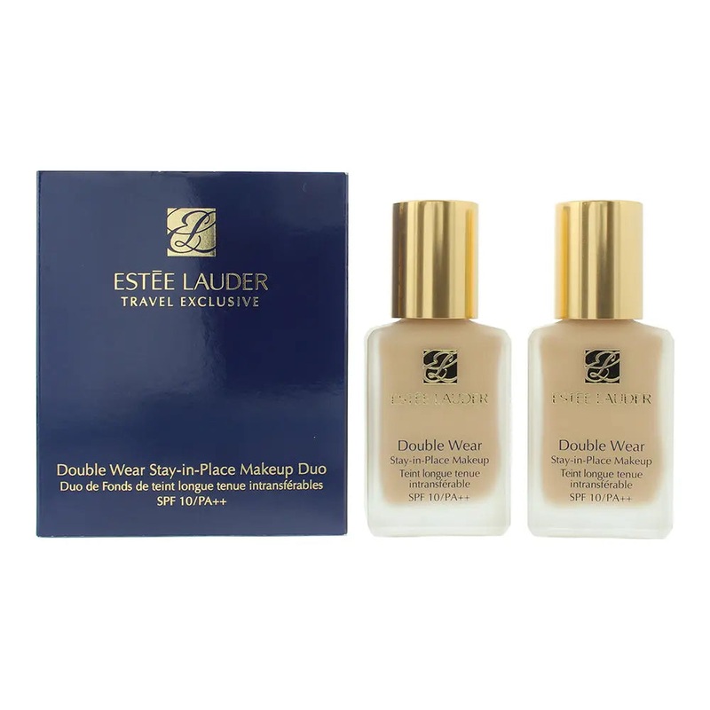 Este Lauder Double Wear Stay-In-Place Makeup 1W2 Sand Duo Foundation 2 x 30ml