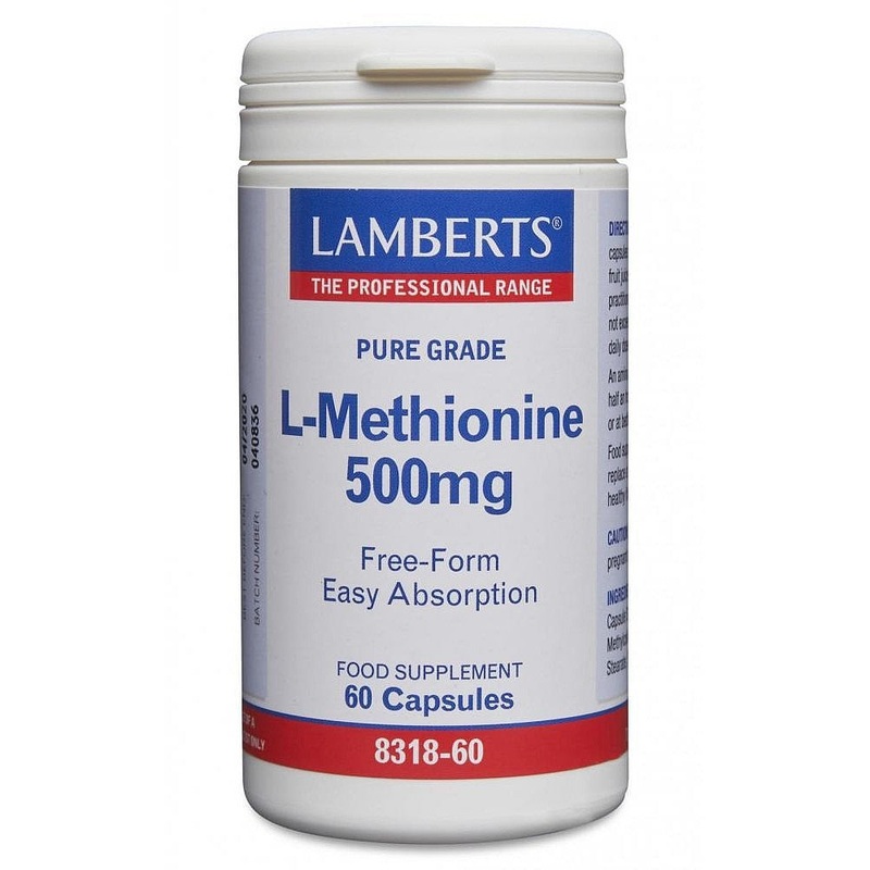 L-Methionine 500mg 60 capsules