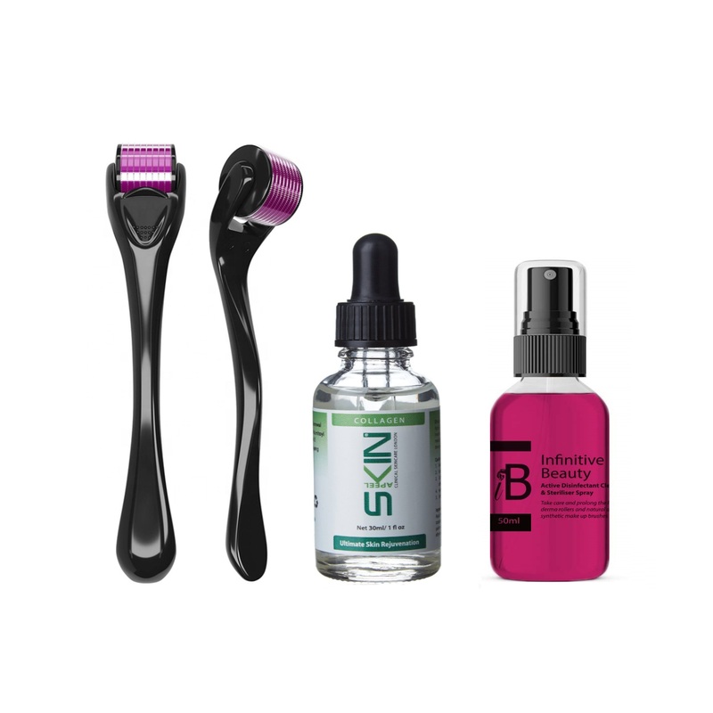 IB Derma Roller, IB Disinfectant & Skinapeel Collagen Serum 0.2mm – Disinfectant – Collagen Serum