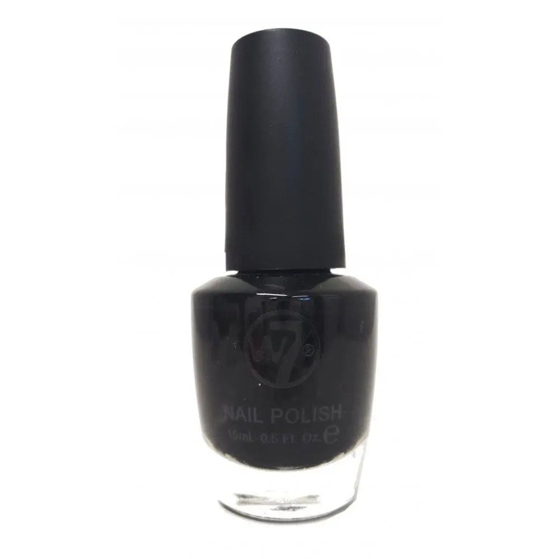 W7 Cosmetics Black Nail Polish 15ml – Black
