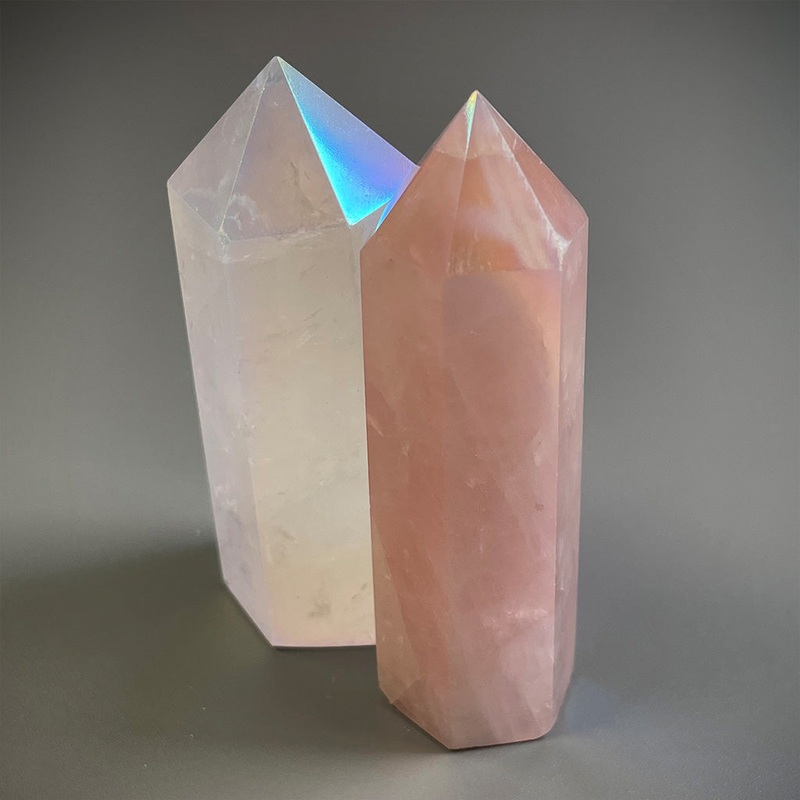 Aura Rose Quartz Tower