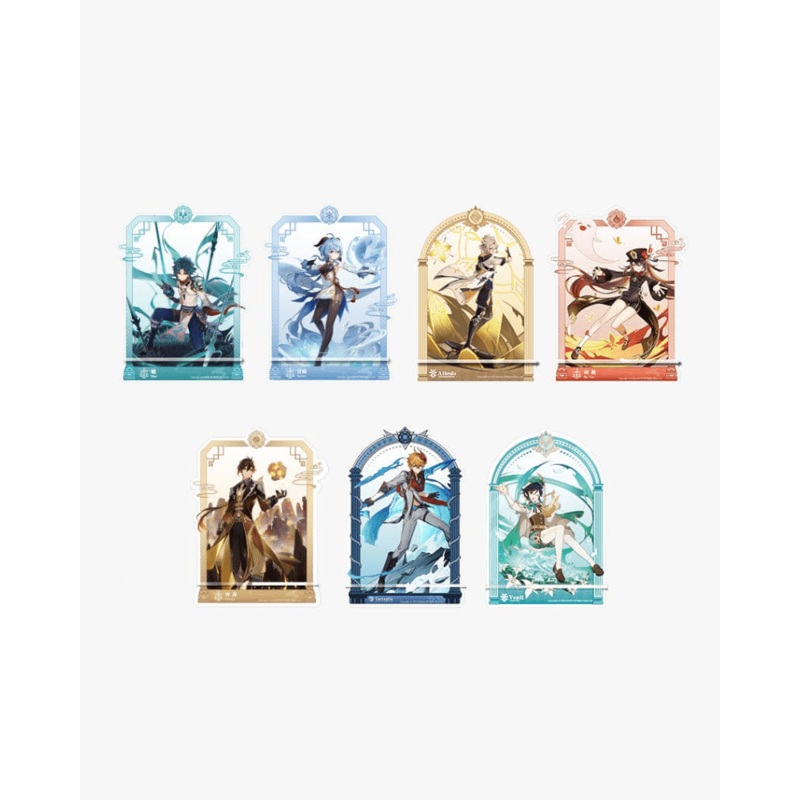 Genshin Impact Wish Banner Acrylic Phone Stand Chalk Prince Albedo