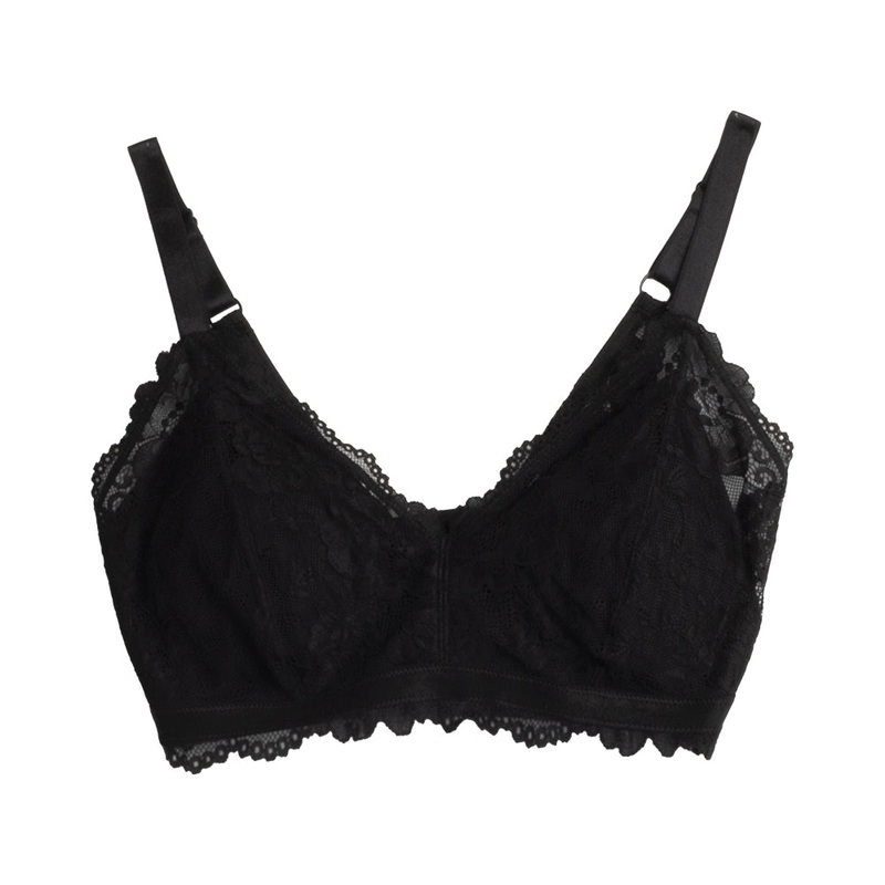 Lace Bralette Black Small 8-10