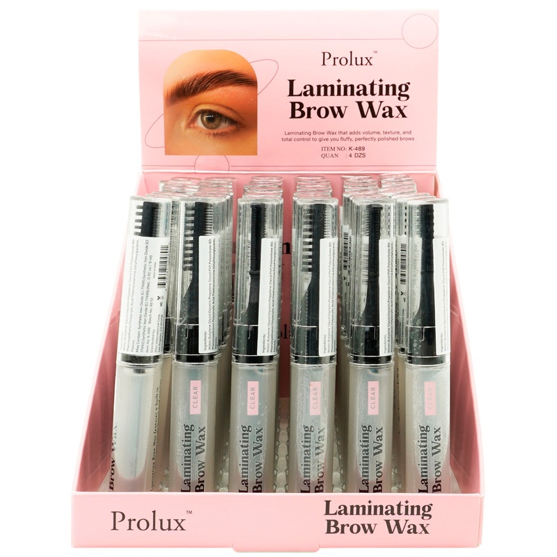 Prolux Laminating Brow Wax Clear – Wholesale Display 48 Units (K-489-1)