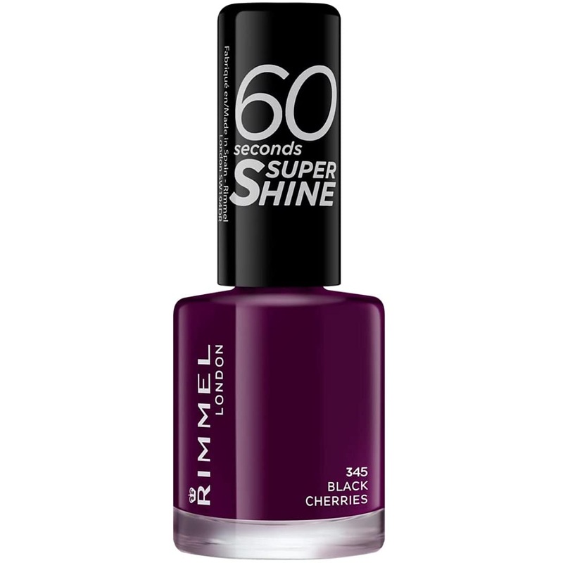 Rimmel London 60 Seconds Super Shine Nail Polish 345 Black Cherries