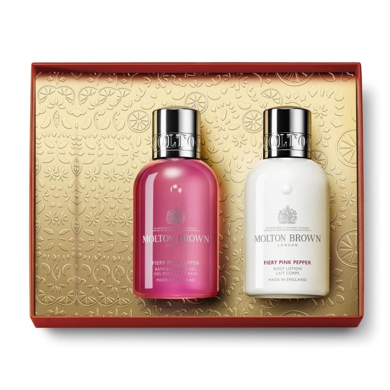 Molton Brown 2pc Fiery Pink Pepper Travel Gift Set – Bath & Body Kit