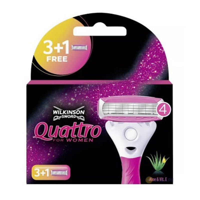 Wilkinson Sword Quattro 4 Women’s Razor Blades 3+1