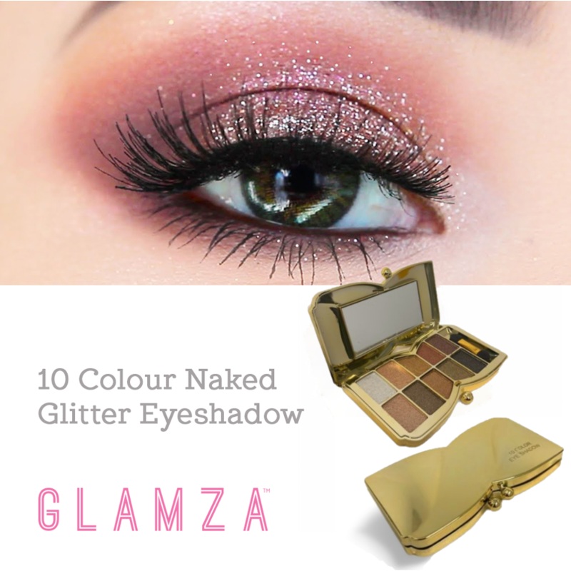 10 Colour Eyeshadow Butterfly Palette  Naked Glitter Shades with Free UK Postage