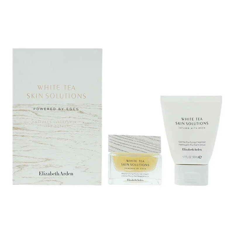 Elizabeth Arden White Tea Skin Solutions 2 Piece Gift Set: Cleanser 50ml – Gel-Cream 50ml