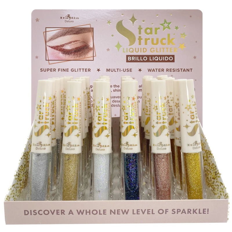 Italia Deluxe Star Struck Liquid Glitter – Wholesale Display 36 Units (GL261)