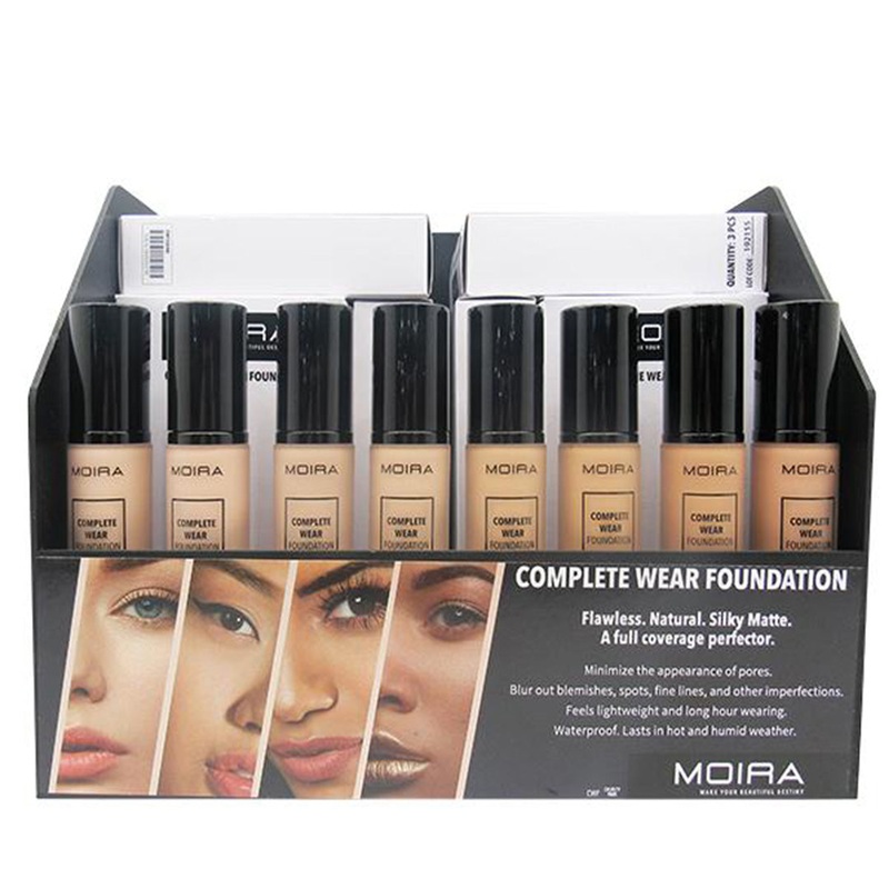 Moira Beauty Complete Wear Foundation – Wholesale Display 42 Units + 7 Tester (MB-CWF6SET)
