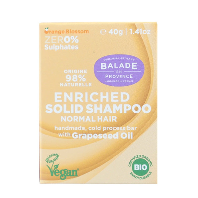 Solid Shampoo For Normal Hair – Orange Blossom 40g