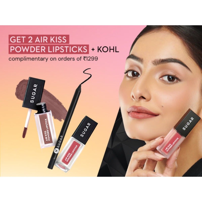 Air Kiss Powder Lipstick + Stroke of Genius Kohl – 05 (Gift)