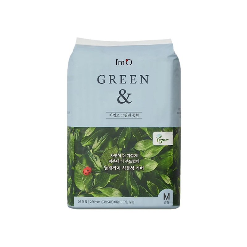 I’m O Green & Sanitary Pads Medium Size (26 Pads per Pack)  4 Packs