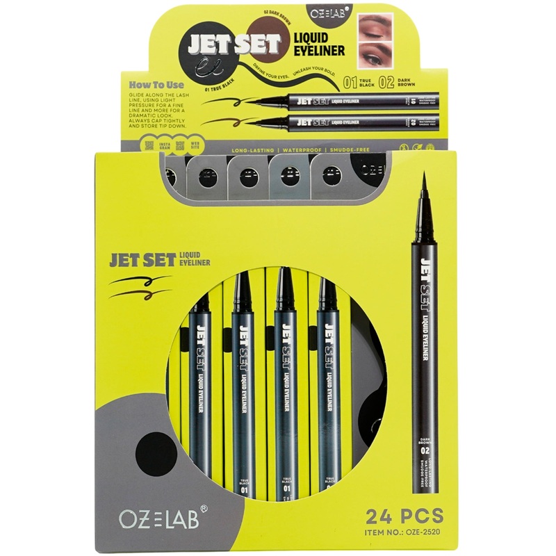 Oz Lab Jet Set Liquid Eyeliner – Wholesale Display 24 Units (OZE-2520)