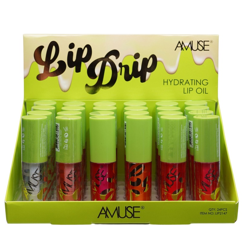 Amuse Lip Drip Hydrating Lip Oil – Wholesale Display 24 Units (LIP2147)