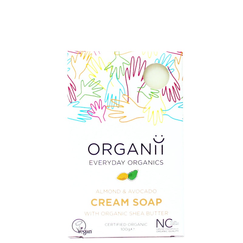 DISCONTINUED Organii Almond & Avocado Cream Soap Bar 100g