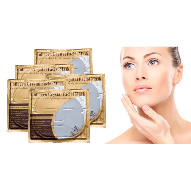 White Hyaluronic Collagen Face Masks & Head Cap Kits  Free Delivery x1