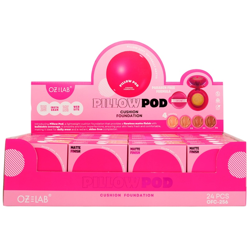 Oz Lab Pillow Pod Cushion Foundation – Wholesale Display 24 Units (OFC-256)