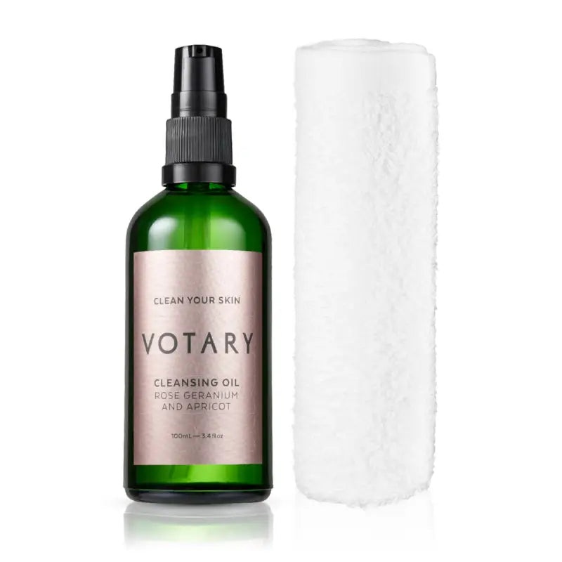 Votary Cleansing Oil, Rose Geranium & Apricot 100ml
