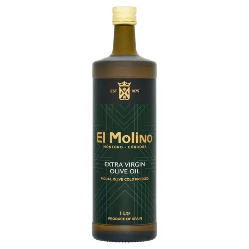 El Molino Extra Virgin Olive Oil 1L Cold Pressed Picual Olives Made in Spain