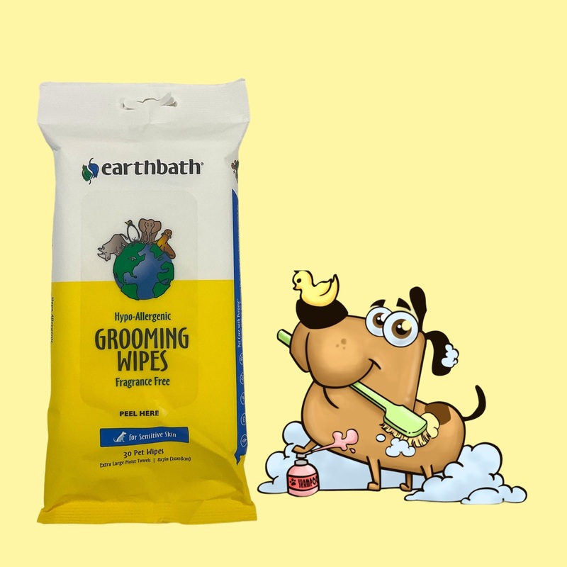 Grooming Wipes Hypo Allergenic for Dogs – Earthbath 30’s