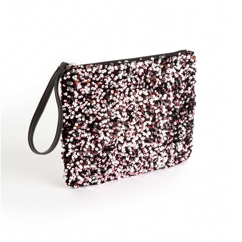 Holly Sparkle Pouch Gold