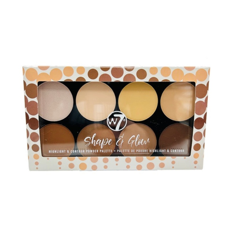 W7 Shape & Glow Highlight & Contour Palette