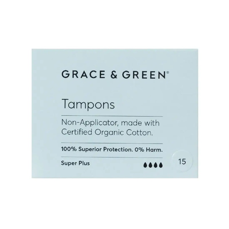 Grace&Green Non-Applicator Tampons Super Plus (15 tampons)