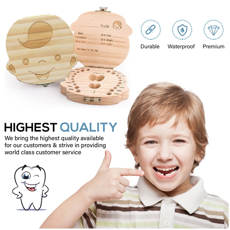 Baby Boys & Girls Keepsake Tooth and Lanugo Box | Free UK Delivery Boy