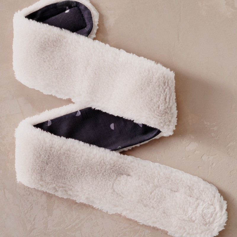 Merino Knit Fleece Spa Headband – Ivory Tusk