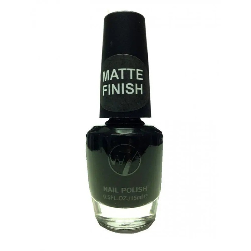 W7 Cosmetics Black Nail Polish 15ml – Matt Black