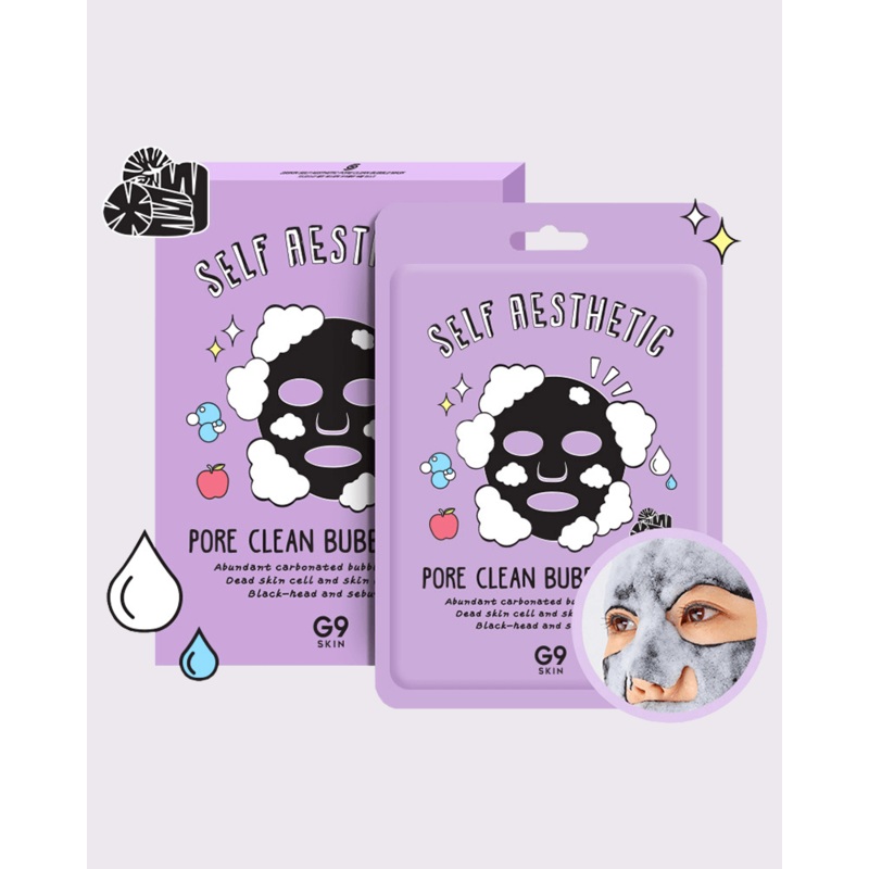G9SKIN Self Aesthetic Pore Clean Bubble Mask Single Mask