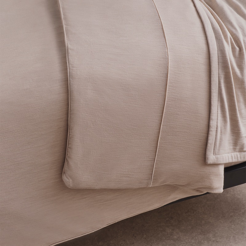 Merino Jersey Duvet Cover – Tropical Sand – Double